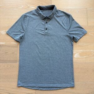 Lululemon Men's Polo Shirt Blue Size Small Stretch Activewear